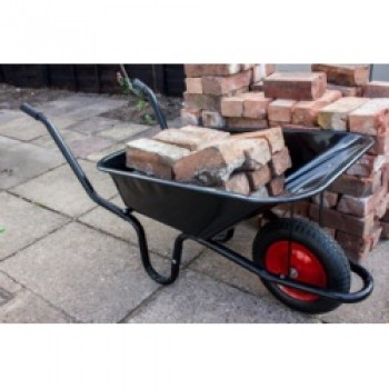 Boxed Black Builders Wheelbarrow - 90L