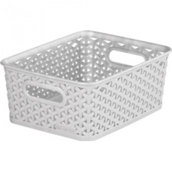 Nestable Rattan Basket - 4L Grey