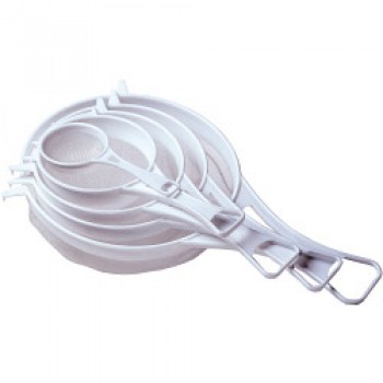 Strainer White Plastic Strainer, Nylon Mesh - 15cm