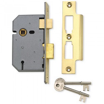3 Lever Mortice Sashlock - Satin Chrome Finish 2.5