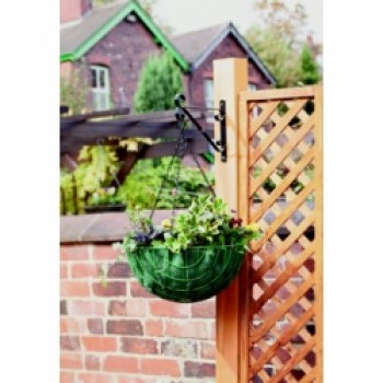 Hanging Basket Bracket - 25cm/10 Black