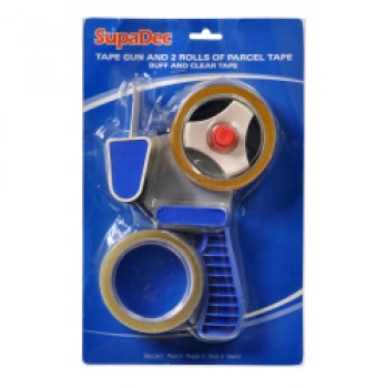 Tape Gun & 2 Rolls Parcel Tape