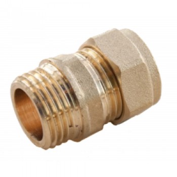 Compression Straight Connector - Male - 15mm x 1/2 MI