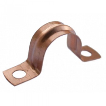 Saddle Pipe Clips - Copper - 22mm (Pack 6)