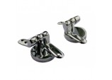 Toilet Seat Hinges - Wooden - Chrome Plated
